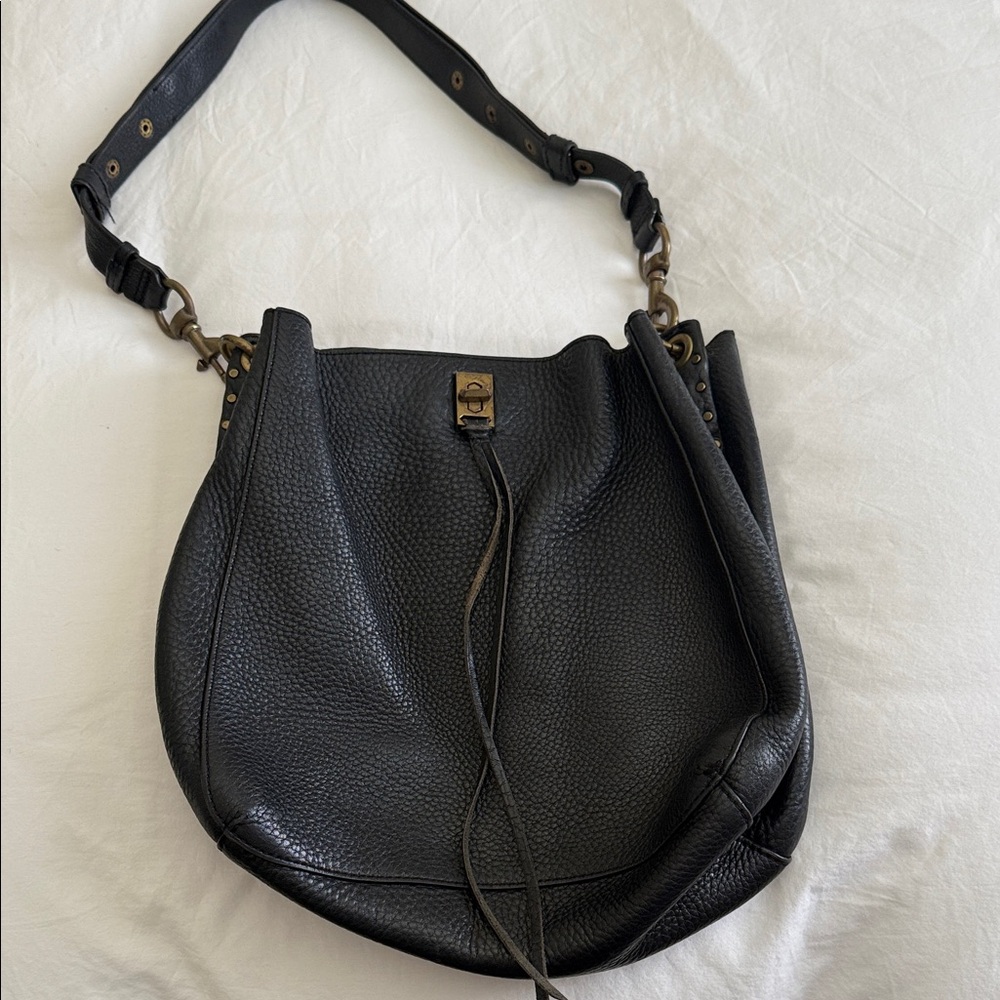 Rebecca Minkoff Black Leather Hobo Bag